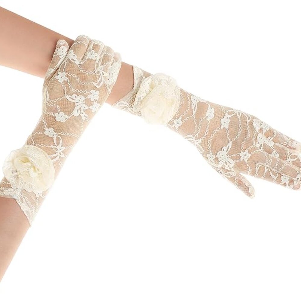 Floral Opera Gloves View 5